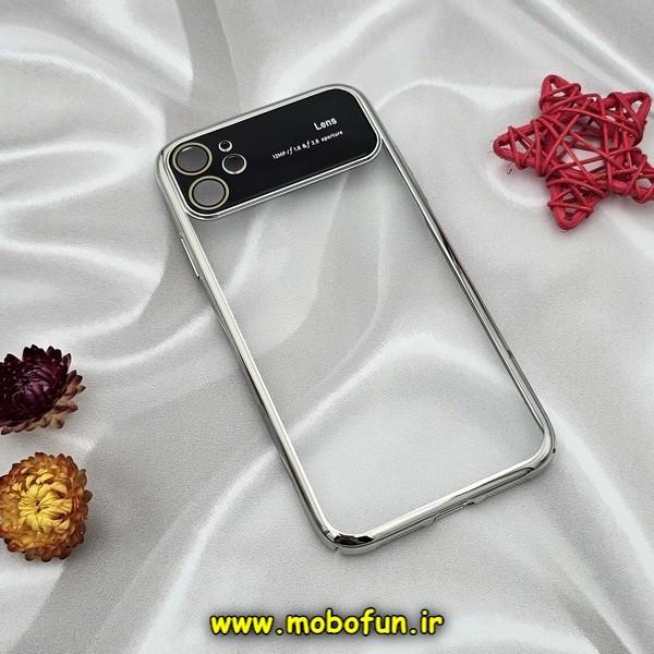 قاب گوشی iPhone 11 آیفون طرح طلقی شیشه ای Camera Lens شفاف اورجینال CREATIVE CASE سری Q SERIES رنگ نقره ای سیلور کد 587